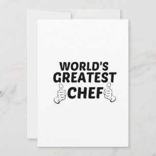 CARTE DE REMERCIEMENTS CHEF GREATEST