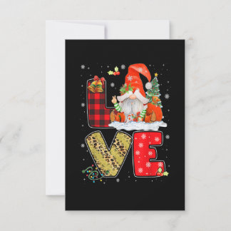 Carte De Remerciements Chemises de Noël de famille Gnome pour femmes Homm