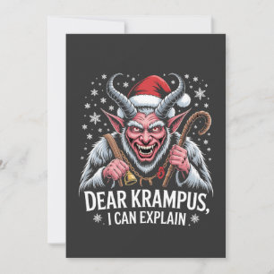 Carte De Remerciements Cher Krampus Je Peux Expliquer Noël Père Noël