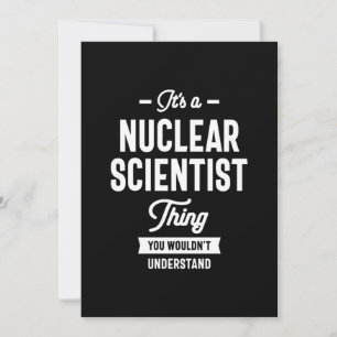 Carte De Remerciements Chercheur en nucléaire Titre du travail Cadeau