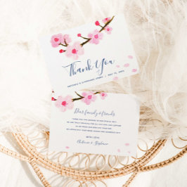 Carte De Remerciements Cherry Blossom Mariage
