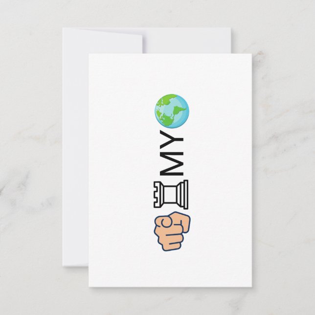 Carte De Remerciements Chess player (Devant)