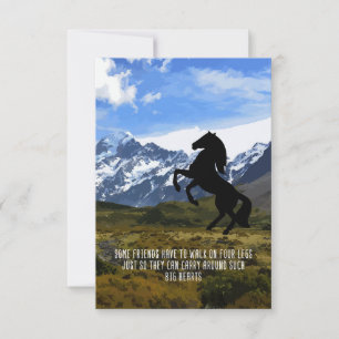 Carte De Remerciements Cheval Lover Mon Cheval Est Mon Grand Coeur