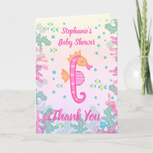 Carte De Remerciements Cheval Sous Le Baby shower De Mer
