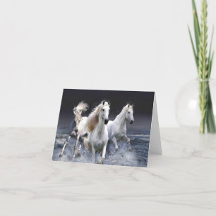 Carte De Remerciements Chevaux à lancer l'oreiller