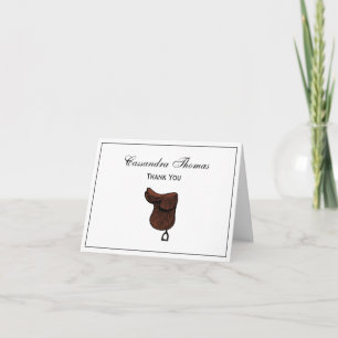 Carte De Remerciements Chevaux - Preppy Equestrio couleur de selle