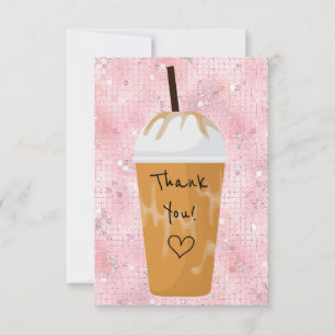 Carte De Remerciements Chic Iced Bling Rose
