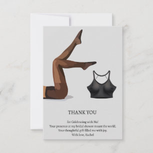 Carte De Remerciements Chic Lingerie Thème Fête des mariées