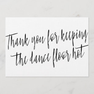 Carte De Remerciements Chic "Merci" pour groupe mariage, musicien ou DJ