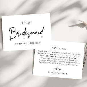 Carte De Remerciements Chic Minimaliste À Mon Mariage D'Épouse