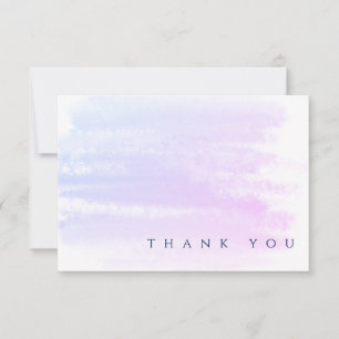 Carte De Remerciements Chic Ombre couleur bleu rose