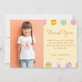 Carte De Remerciements Chic Pastel Oeufs Jaunes Anniversaire de enfant Ph