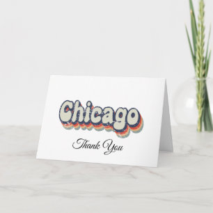 Carte De Remerciements Chicago Illinois Chrome City Classic Art