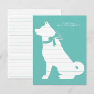 Carte De Remerciements Chien Akita Puppy