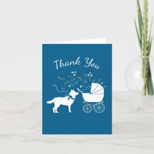 Carte De Remerciements Chien Baby shower Sibérien Husky Chien Chien Chien