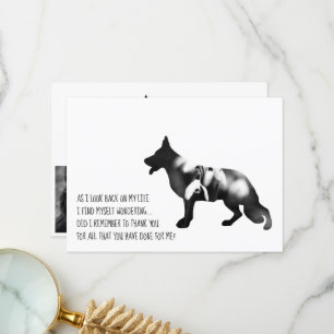 Carte De Remerciements Chien berger allemand noir