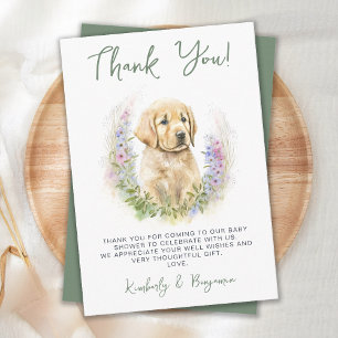Carte De Remerciements Chien Chien Chien Chien Chien Moderne Sage Vert Ba