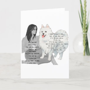Carte De Remerciements Chien Chiens Élevent Femme Lady Dit Un Poème Salut