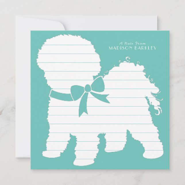 Carte De Remerciements Chien de Bichon Frise Puppy (Devant)