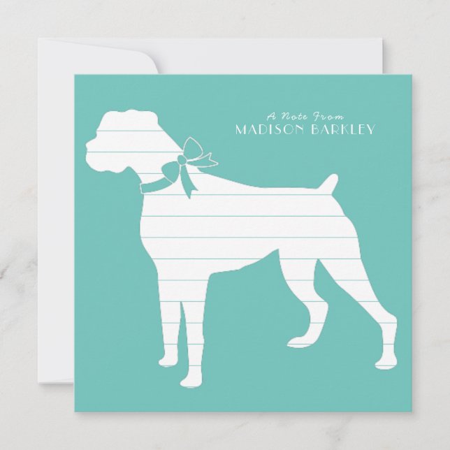Carte De Remerciements Chien de boîte Chien chiot (Devant)