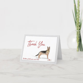 Carte De Remerciements Chien de compagnie berger allemand personnalisez l