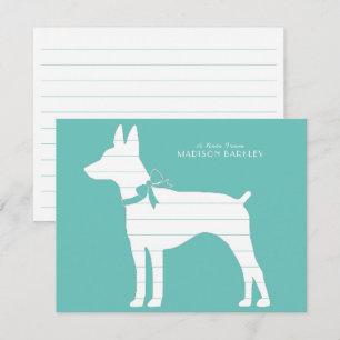 Carte De Remerciements Chien de Rat Terrier Chien Chien Chien Chien Puppy