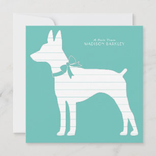Carte De Remerciements Chien de Rat Terrier Chien Chien Chien Chien Puppy