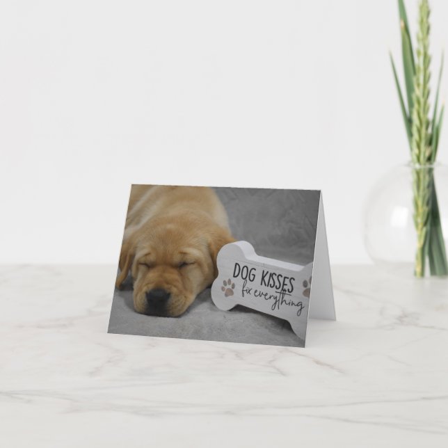 Carte De Remerciements Chien Kisses Réparer tout Labrador Chien (Devant)