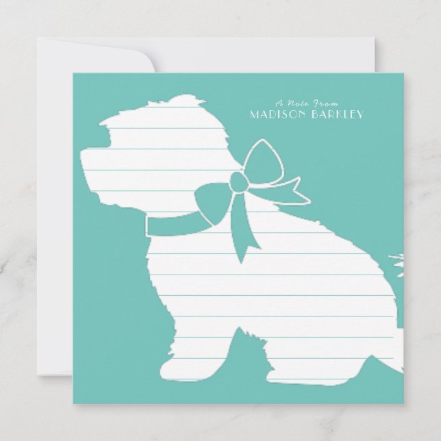 Carte De Remerciements Chien maltais Chien Chien Chien Chien Chien Chien  (Devant)