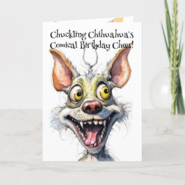 Carte De Remerciements Chien monstre amusant : Anniversaire du Chihuahua