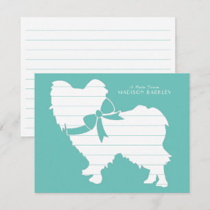 Carte De Remerciements Chien papillon