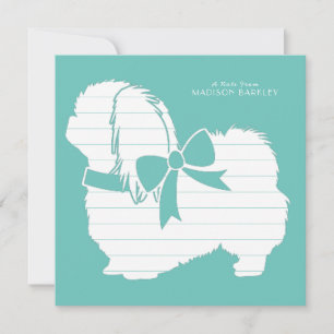 Carte De Remerciements Chien Pekingese Chien Chien Puppy