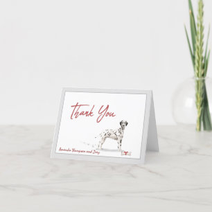 Carte De Remerciements Chien pour animaux de compagnie dalmate personnali