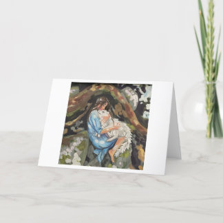 Carte De Remerciements Chien qui serre la fille