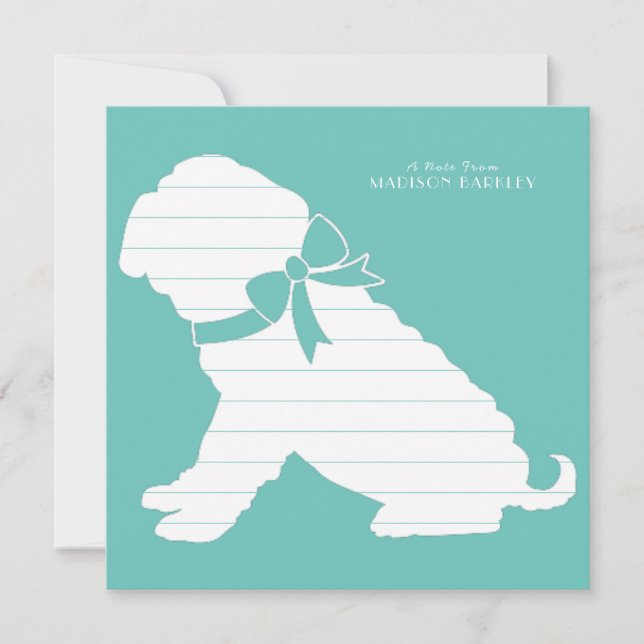 Carte De Remerciements Chien Shar Pei Chien Chien Puppy (Devant)
