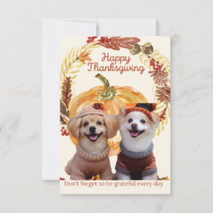 Carte De Remerciements Chien Thanksgiving/Carte de remerciements