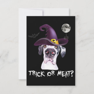 Carte De Remerciements Chien | Trick Ou Viande Grande Sorcière Danse Casq