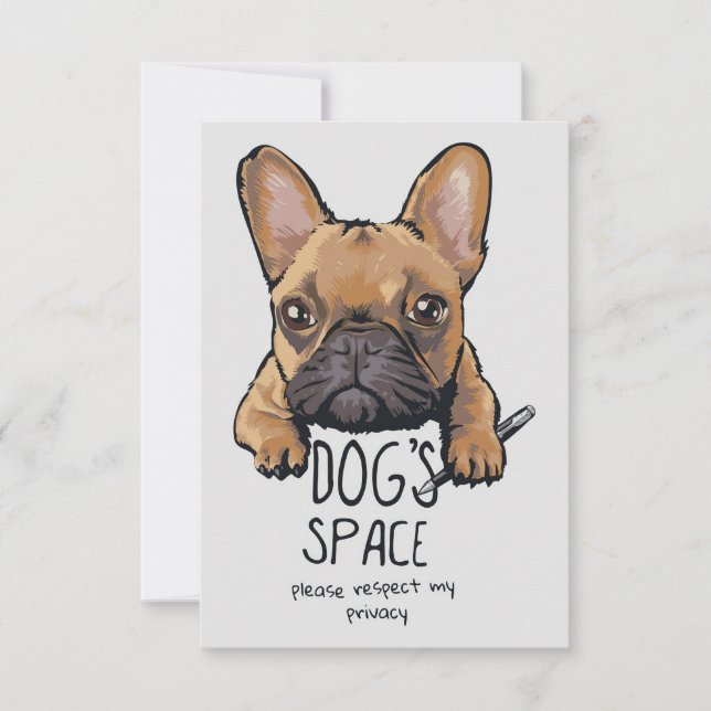 Carte De Remerciements Chiens Amoureux de les chiens Espace de confidenti (Devant)