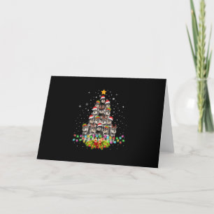 Carte De Remerciements Chiens Schnauzer Arbre Chandail de Noël Jeu de Noë