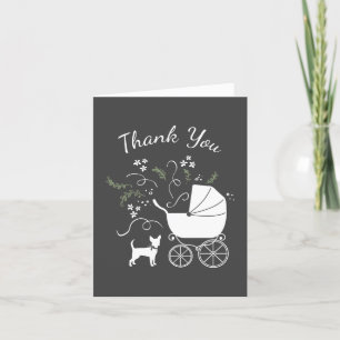Carte De Remerciements Chihuahua Chien Baby shower Neutre selon le sexe