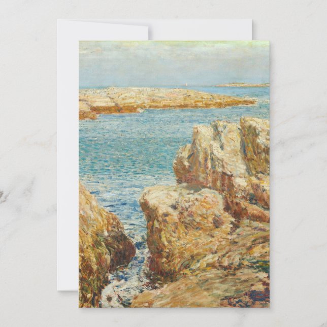 Carte De Remerciements Childe Hassam - Scène Côtière, Îles Des Chaussures (Devant)