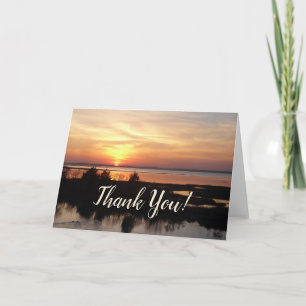 Carte De Remerciements Chincoteague Sunset II Virginia Paysage