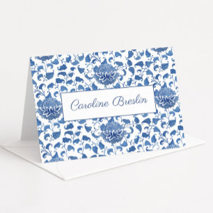 Carte De Remerciements Chinoiserie Chic Bleu Et Blanc Fête des mariées