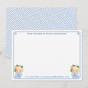 Carte De Remerciements Chinoiserie Chic Fall Flowers Parti Wedding shower