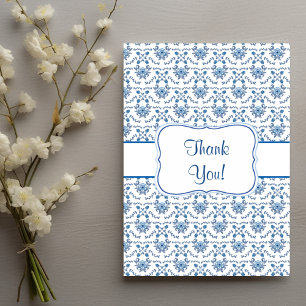 Carte De Remerciements Chinoiserie Delft Motif bleu ・ mariage personnalis