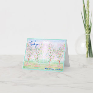 Carte De Remerciements Chinoiserie personnalisée preppy floral watercolo