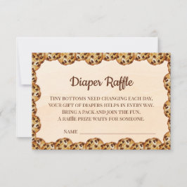Carte De Remerciements Chocolate Chip Cookie Diaper Raffle Card | Sweet