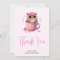 Chouette rose mignonne en coupe