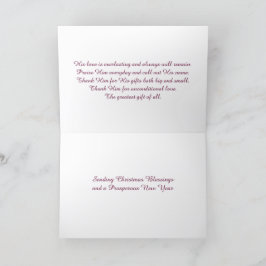 Carte De Remerciements Christ et Noël