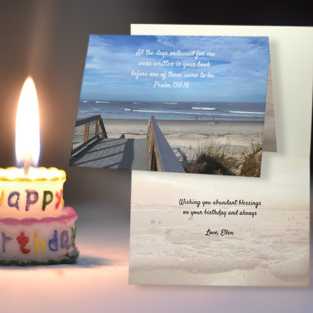 Carte De Remerciements Christian Anniversaire Jours de ma vie Écriture (Créateur téléchargé)